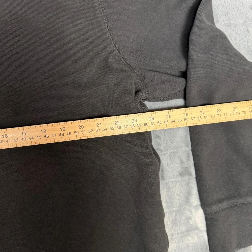 Banana Republic Mens XL Black Quarter Zip Pullover Cotton Blend Sweatshirt 6575